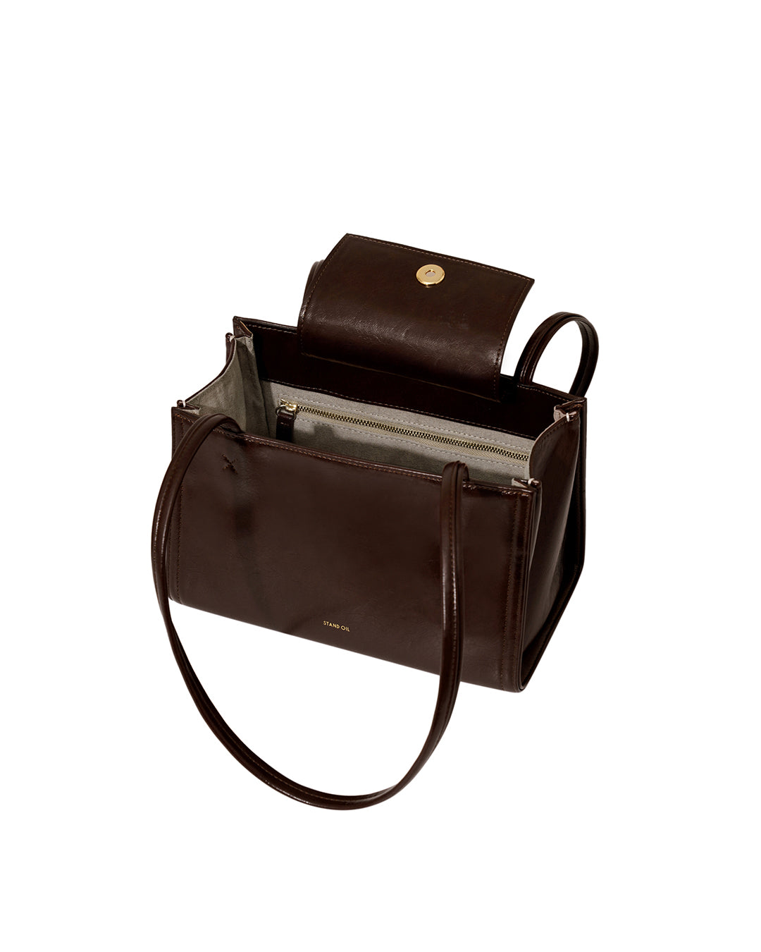 STAND OIL - Oblong bag Tiny / Marron