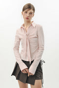 PAIN OR PLEASURE -  VIVIAN SCARF SHIRT pink