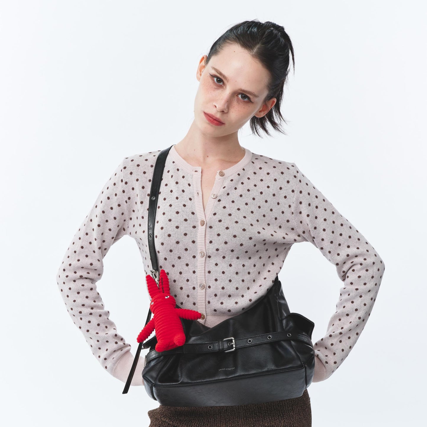 SAMO ONDOH - belt mondo bag M veg black