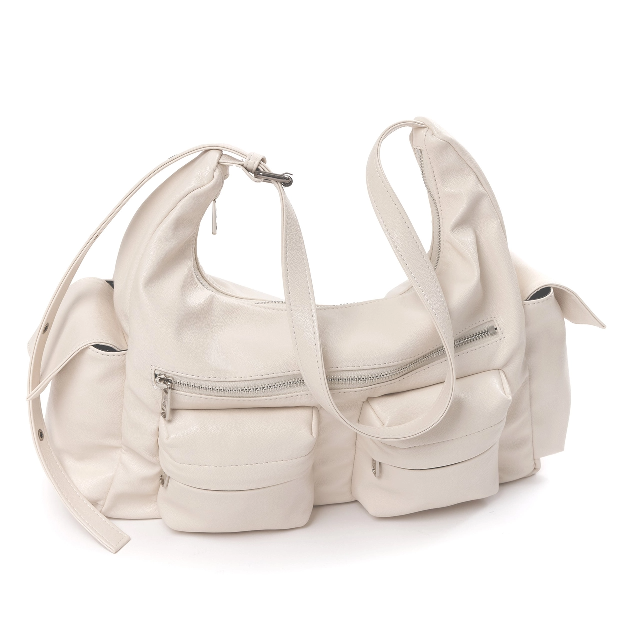 SAMO ONDOH Pocket Mug Bag L - Nappa Ivory: Stylish SAMO ONDOH Pocket Mug Bag L - Nappa Ivory: Stylish