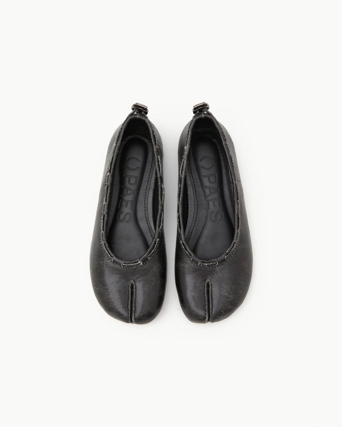 Paes - Leather String Flat / Vintage Black