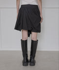 FLAREUP - Asymmetrical Draped Layered Skirt / Black