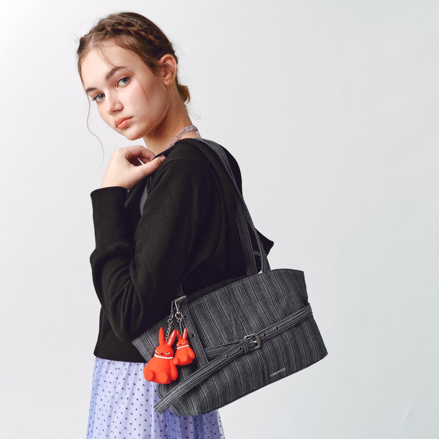 SAMO ONDOH - le belt bag M stripe gray