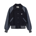 REST & RECREATION -  RR LOGO WOOL BOMBER JACKET - NAVY