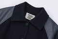 REST & RECREATION -  RR LOGO WOOL BOMBER JACKET - NAVY