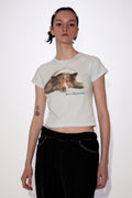 REST & RECREATION -  RIRI CROP T-SHIRT - SKYBLUE