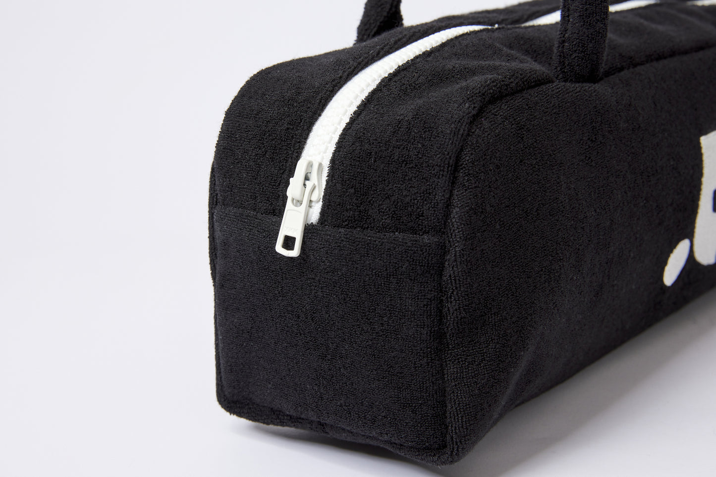 REST & RECREATION -  RR LOGO TERRY SHOULDER BAG - BLACK