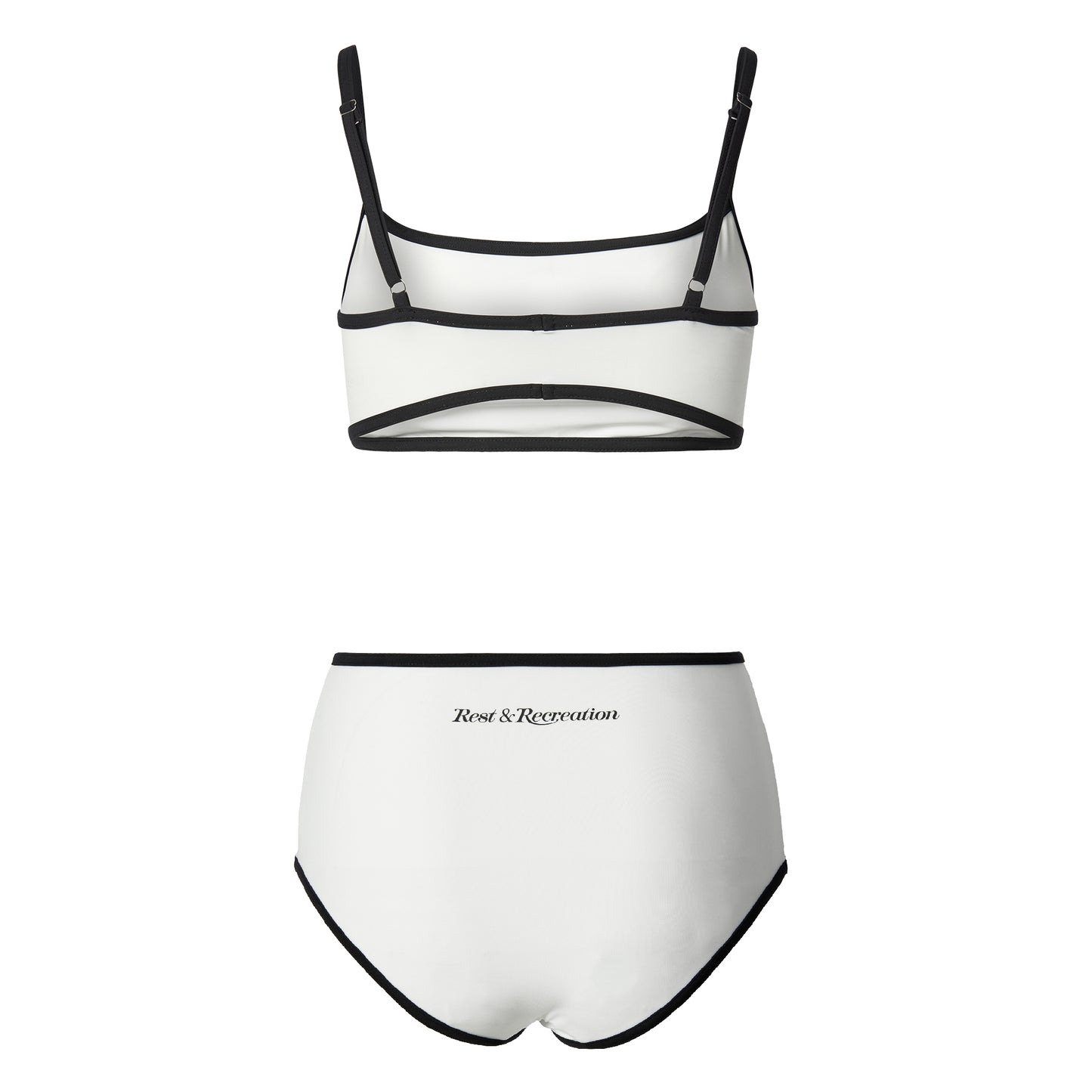 REST & RECREATION -  RR LOGO BIKINI - WHITE