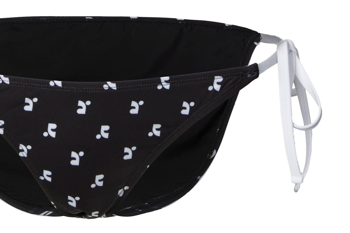 REST & RECREATION -  RR LOGO PATTERN BIKINI - BLACK