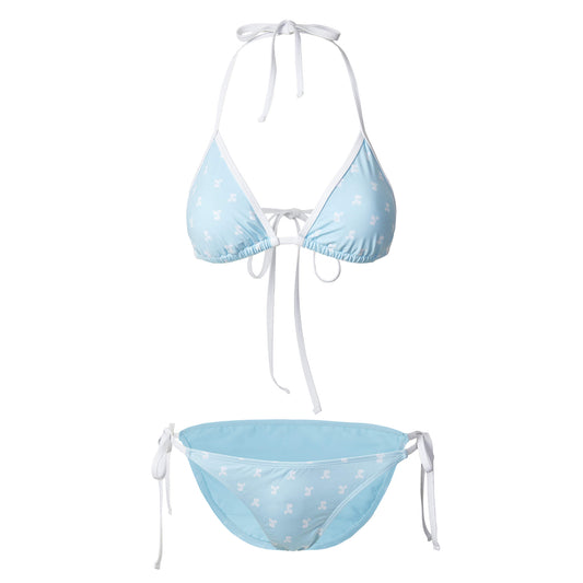 REST & RECREATION -  RR LOGO PATTERN BIKINI - SKYBLUE