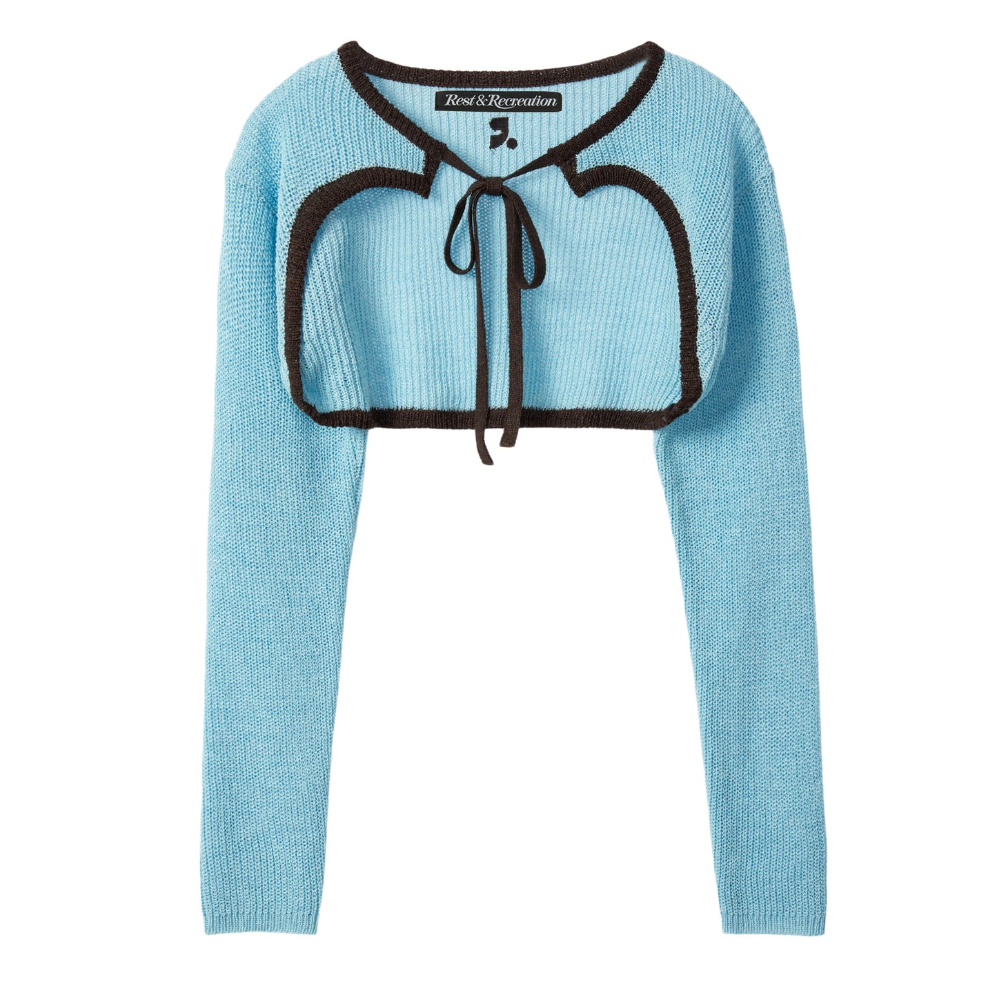 REST & RECREATION -  RR KNIT BOLERO - SKYBLUE