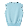 REST & RECREATION -  RR LOGO SLEEVELESS KNIT TOP - SKYBLUE