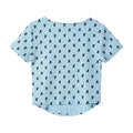 REST & RECREATION -  RR LOGO PATTERN SQUARE NECK T-SHIRT - SKYBLUE