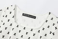 REST & RECREATION -  RR LOGO PATTERN SQUARE NECK T-SHIRT - WHITE