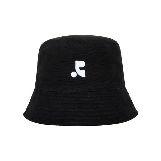 REST & RECREATION -  RR LOGO WASHED BUCKET HAT - BLACK