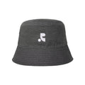 REST & RECREATION -  RR LOGO WASHED BUCKET HAT - CHARCOAL