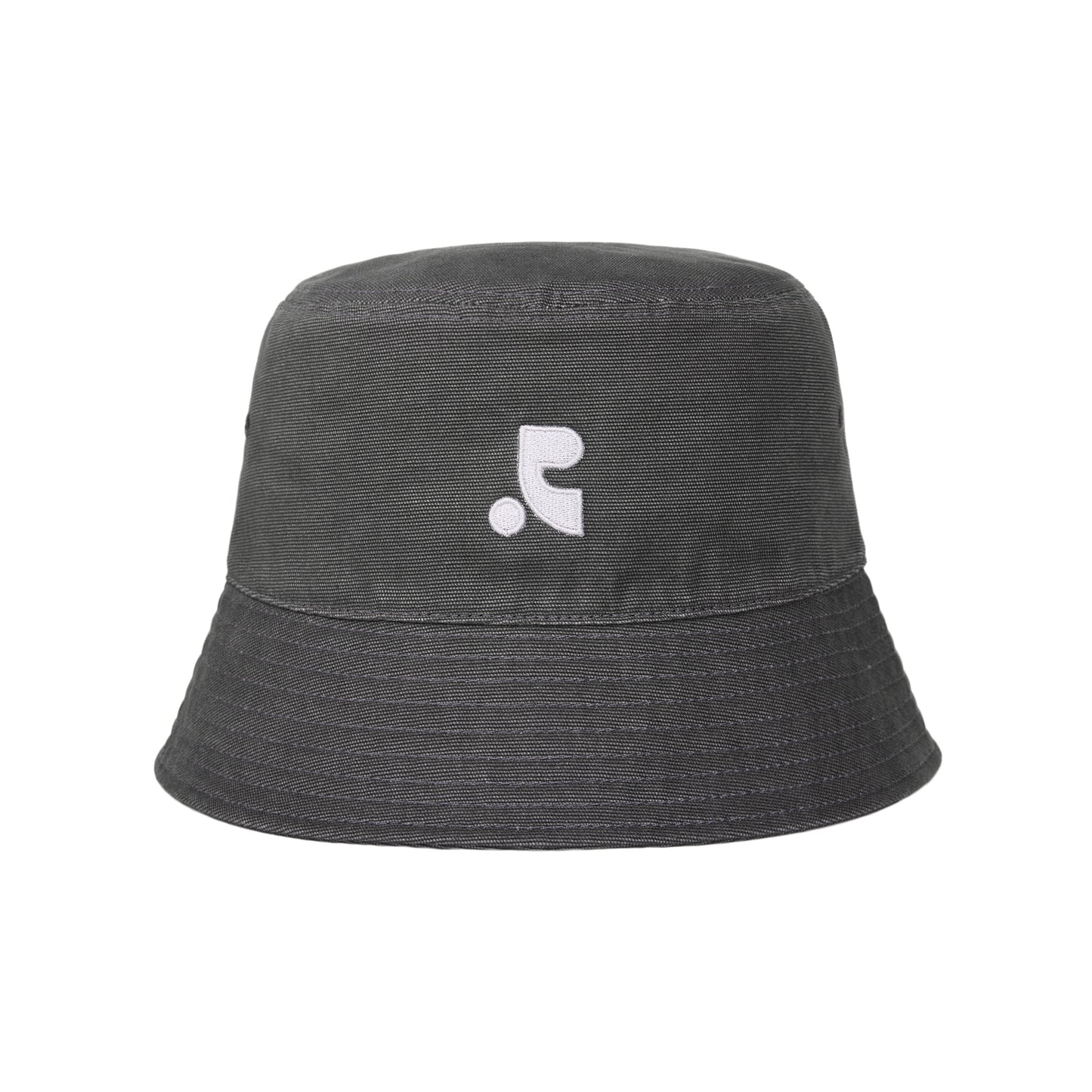 REST & RECREATION -  RR LOGO WASHED BUCKET HAT - CHARCOAL