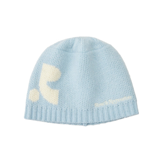 REST & RECREATION -  RR LOGO JACQUARD BEANIE - SKYBLUE