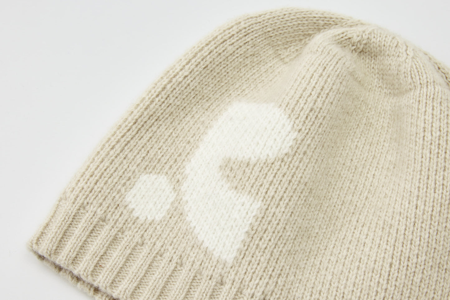 REST & RECREATION -  RR LOGO JACQUARD BEANIE - BEIGE