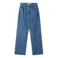 REST & RECREATION -  RR PRINTED DENIM PANTS - BLUE