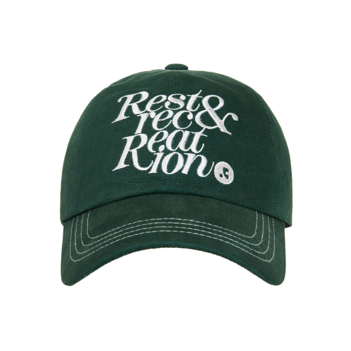 REST & RECREATION -  RR STITCH BALL CAP - DARK GREEN