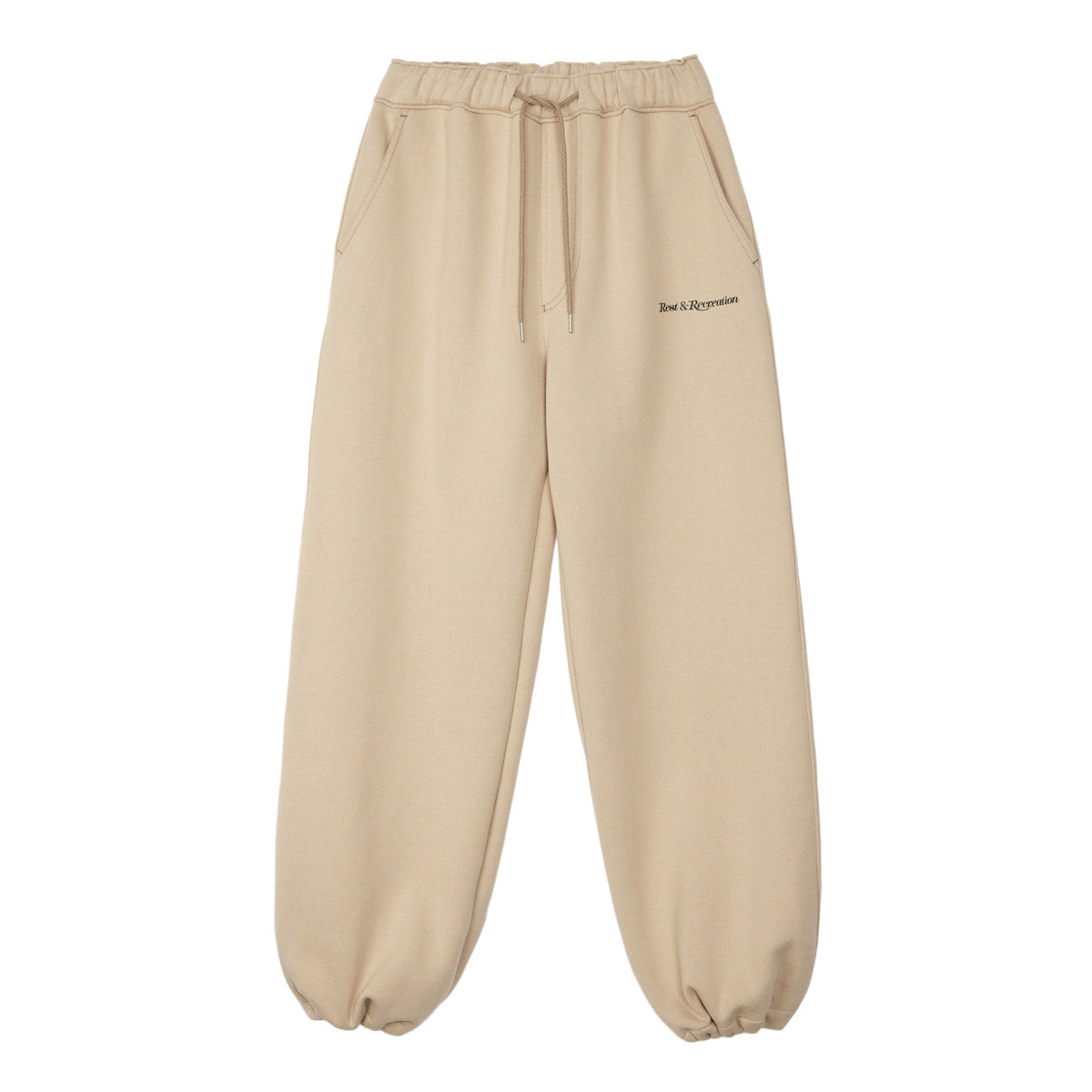 REST & RECREATION -  RR STITCH JOGGER PANTS - BEIGE