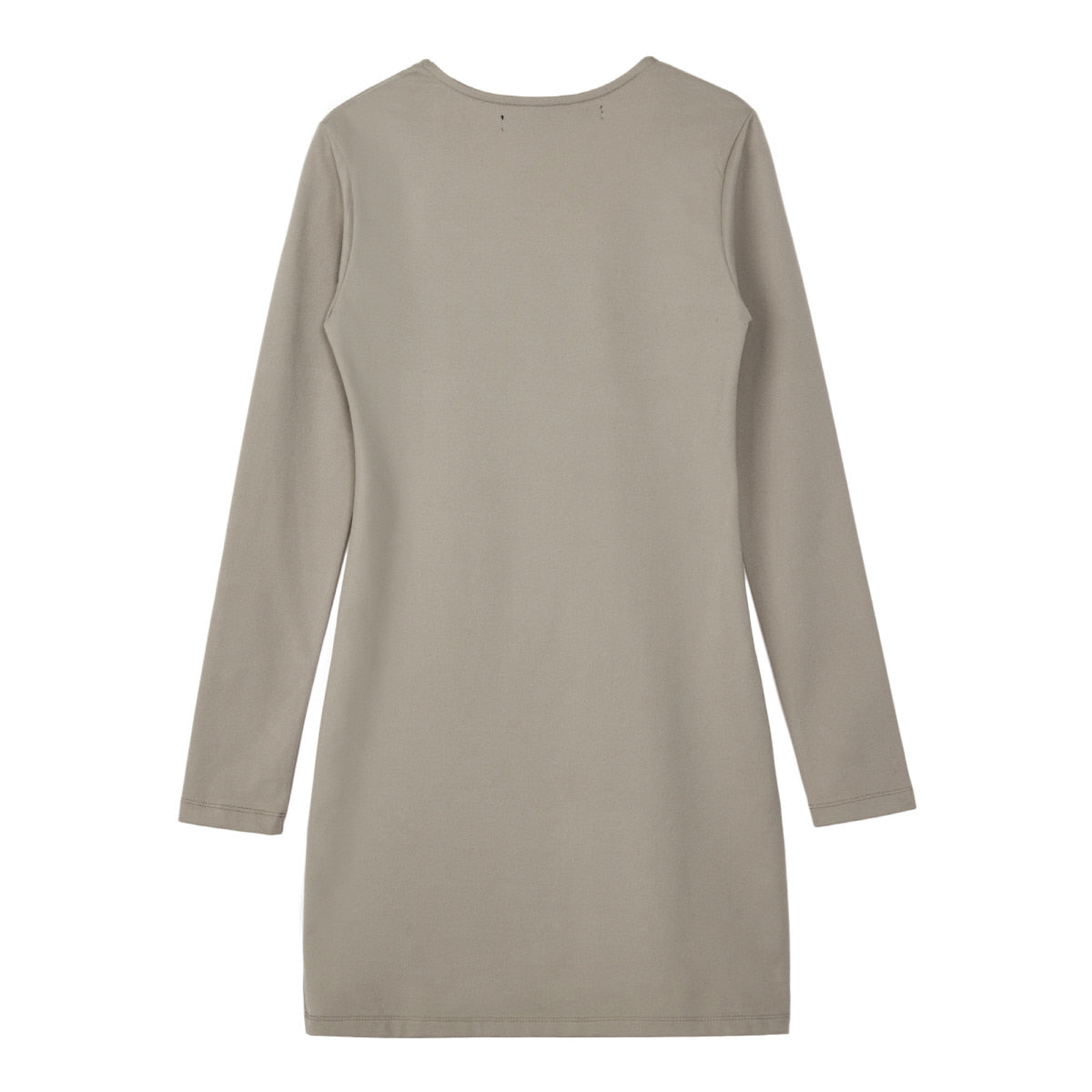 REST & RECREATION -  RR SQUARE NECK MINI DRESS - BEIGE