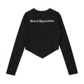 REST & RECREATION -  RR ARROW POINT LONG SLEEVE T-SHIRT - BLACK