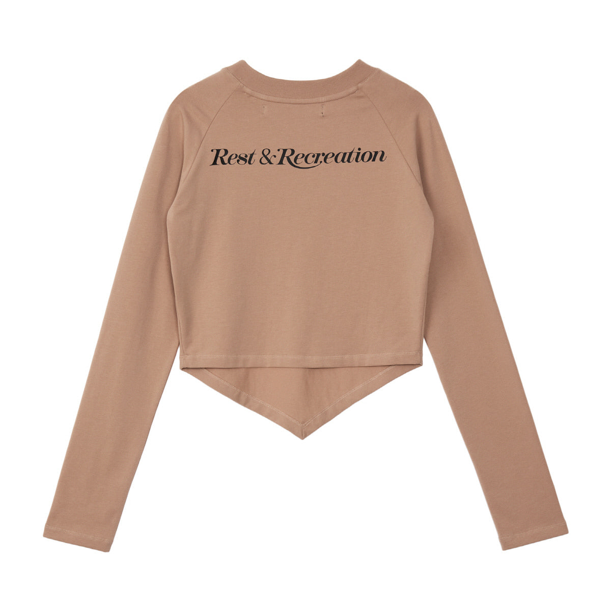 REST & RECREATION -  RR ARROW POINT LONG SLEEVE T-SHIRT - BRICK