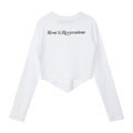 REST & RECREATION -  RR ARROW POINT LONG SLEEVE T-SHIRT - WHITE