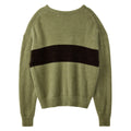 REST & RECREATION -  RR V-NECK HAIRY KNIT TOP - KHAKI