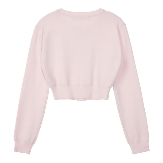 REST & RECREATION -  RR CROPPED KNIT CARDIGAN Pink