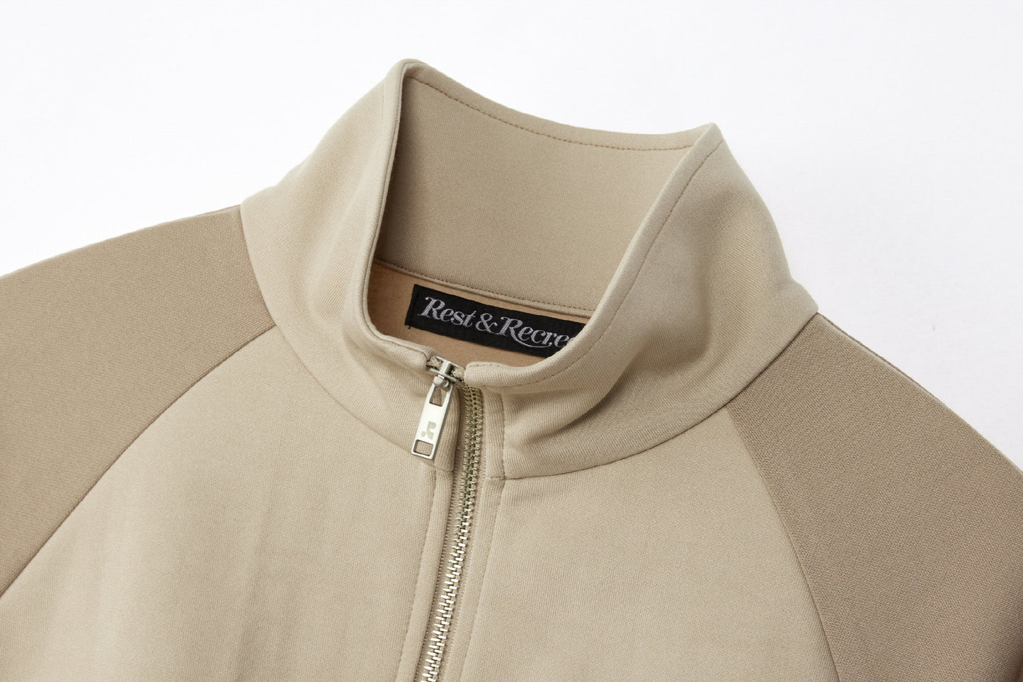 REST & RECREATION -  RR RAGLAN JERSEY JACKET - BEIGE