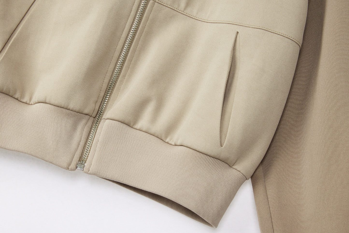 REST & RECREATION -  RR RAGLAN JERSEY JACKET - BEIGE