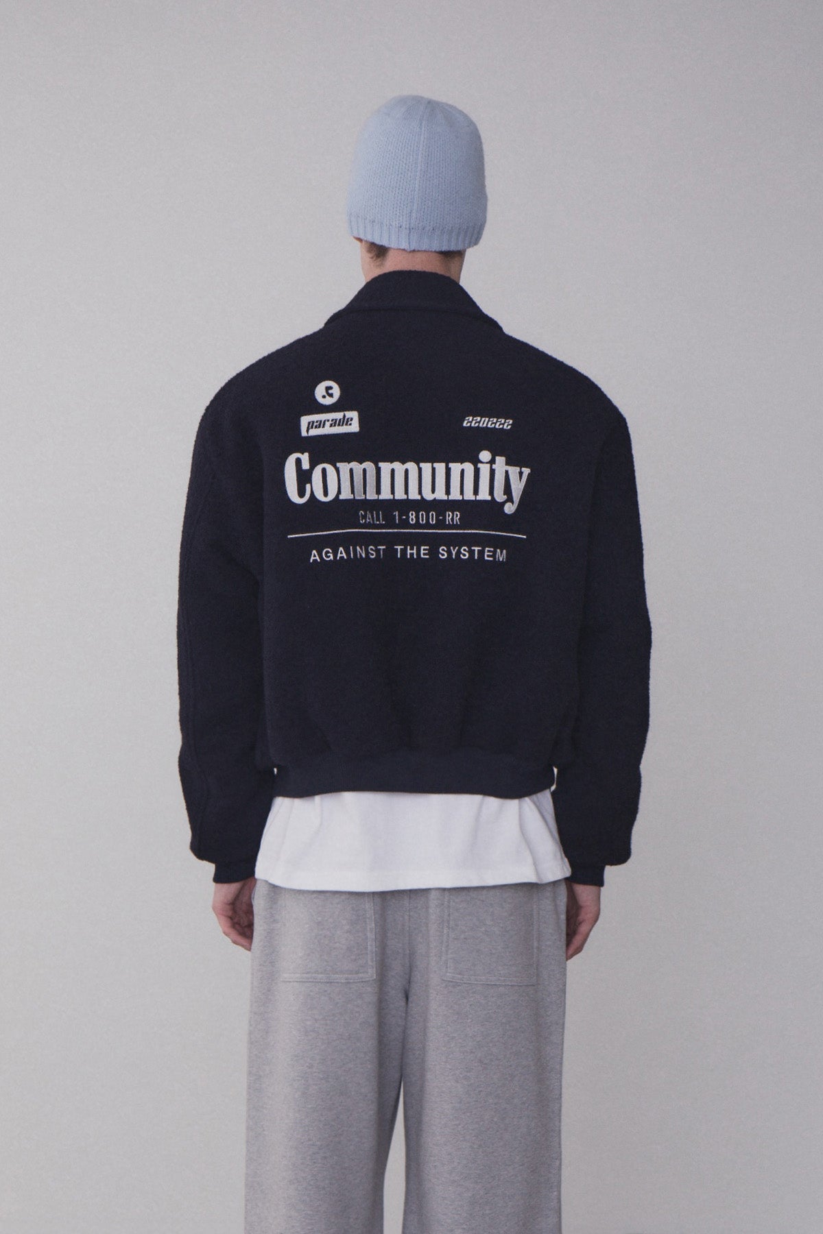 REST & RECREATION -  RR COMMUNITY BOMBER JACKET - NAVY