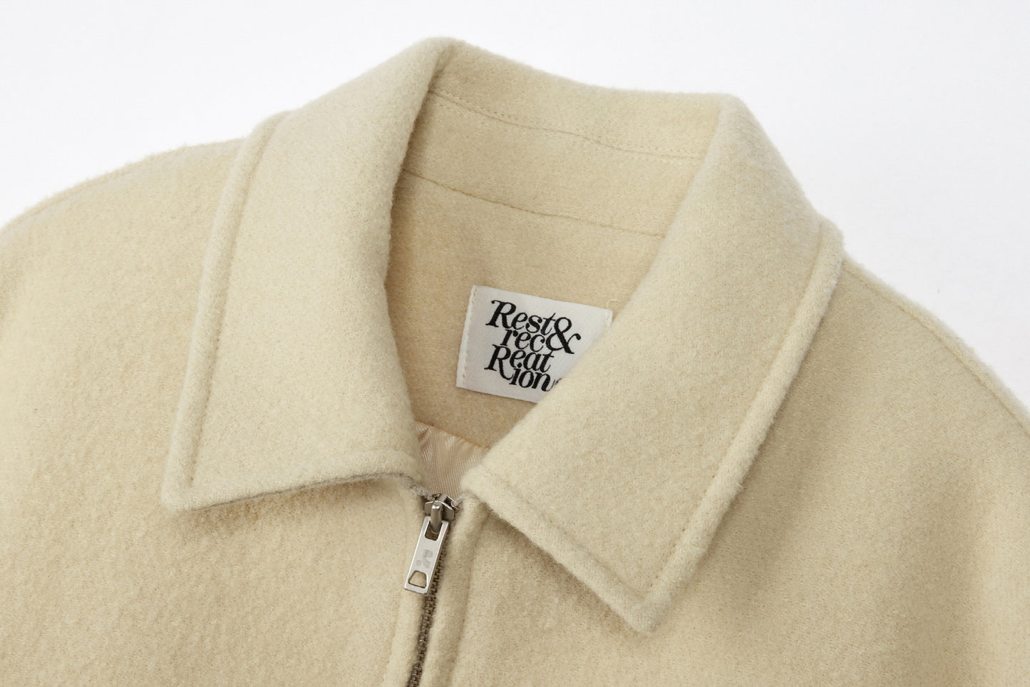 REST & RECREATION -  RR COMMUNITY BOMBER JACKET - IVORY