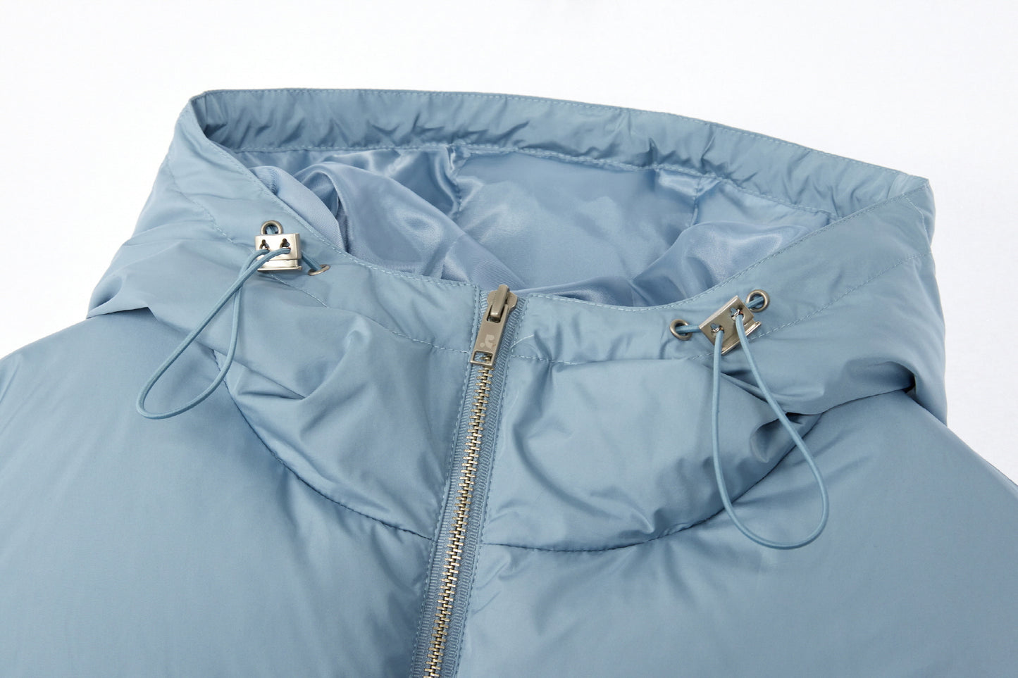 REST & RECREATION -  RR HOOD SHORT DOWN JACKET - BLUE