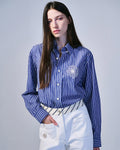 MARDI MERCREDI -  OXFORD SHIRT STRIPE_NAVY IVORY