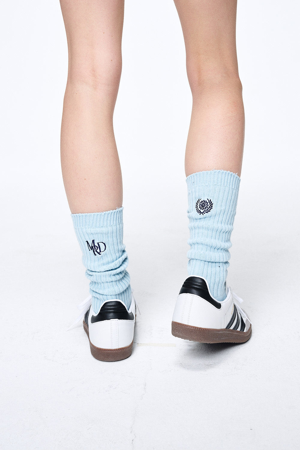 MARDI MERCREDI -  LONG SOCKS MRD LOGO_SKY NAVY