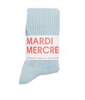 MARDI MERCREDI -  LONG SOCKS MRD LOGO_SKY NAVY