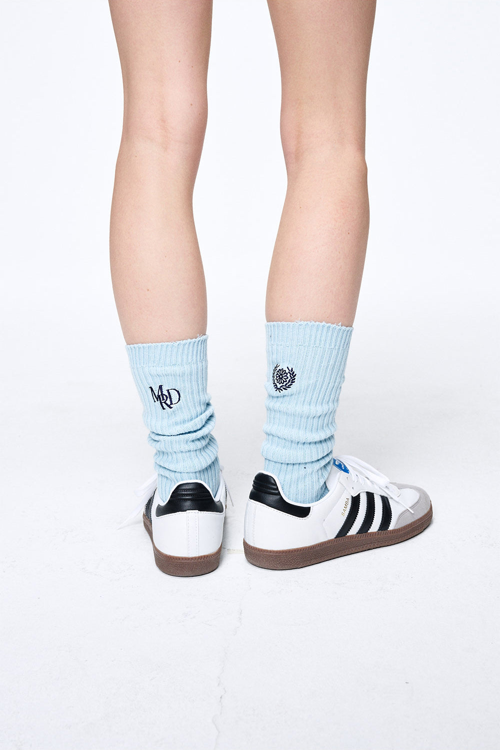 MARDI MERCREDI -  LONG SOCKS MRD LOGO_SKY NAVY