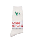 MARDI MERCREDI -  SOCKS MRD LOGO_WHITE GREEN