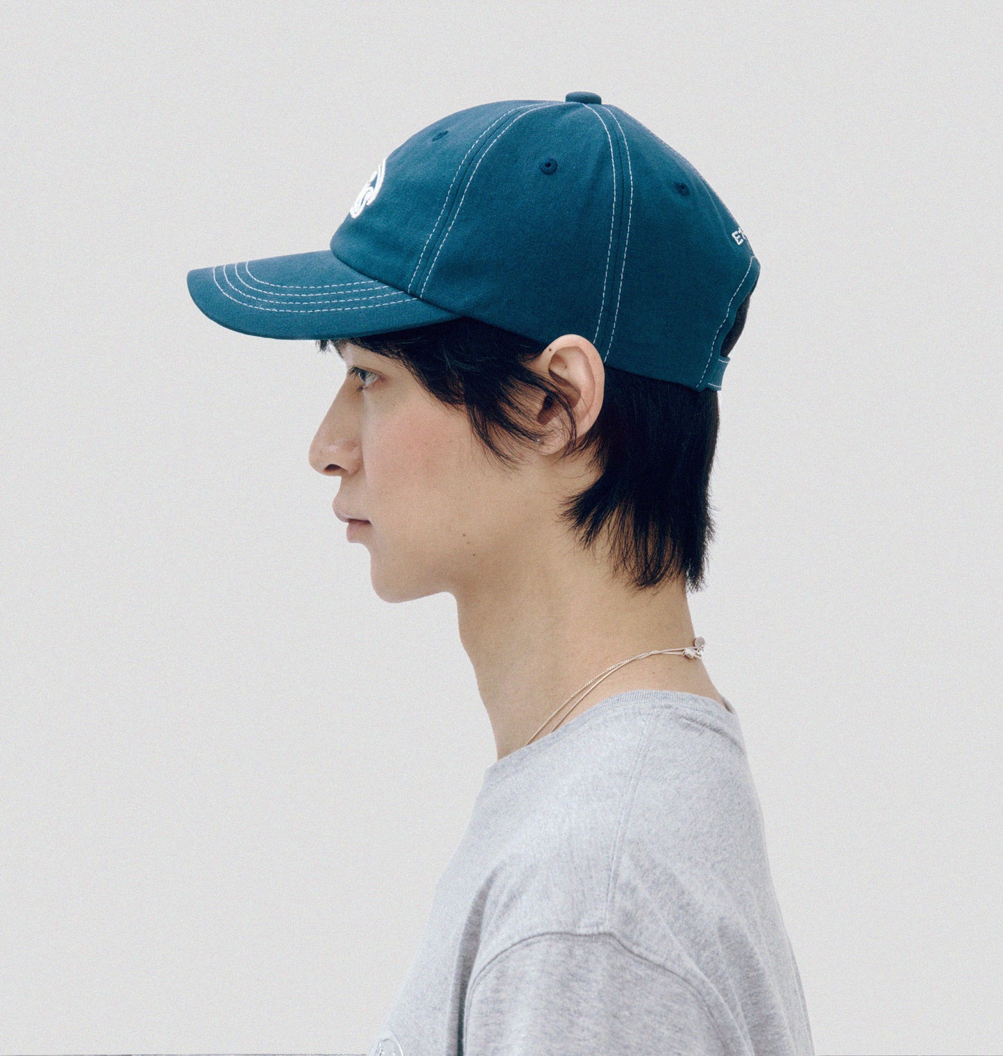 EMIS - WHITE STITCH BALL CAP-NAVY