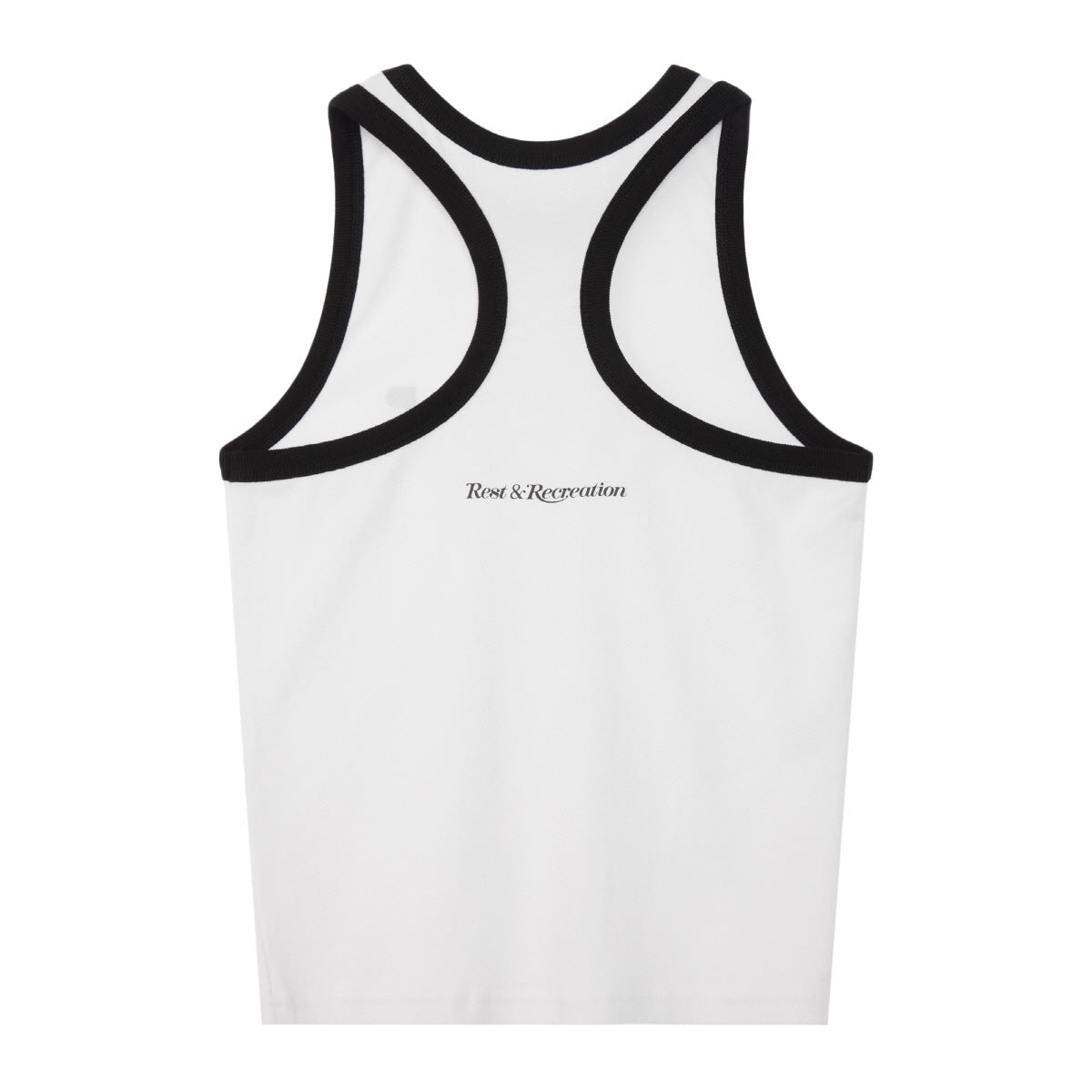 REST & RECREATION -  RACER TANK TOP - WHITE