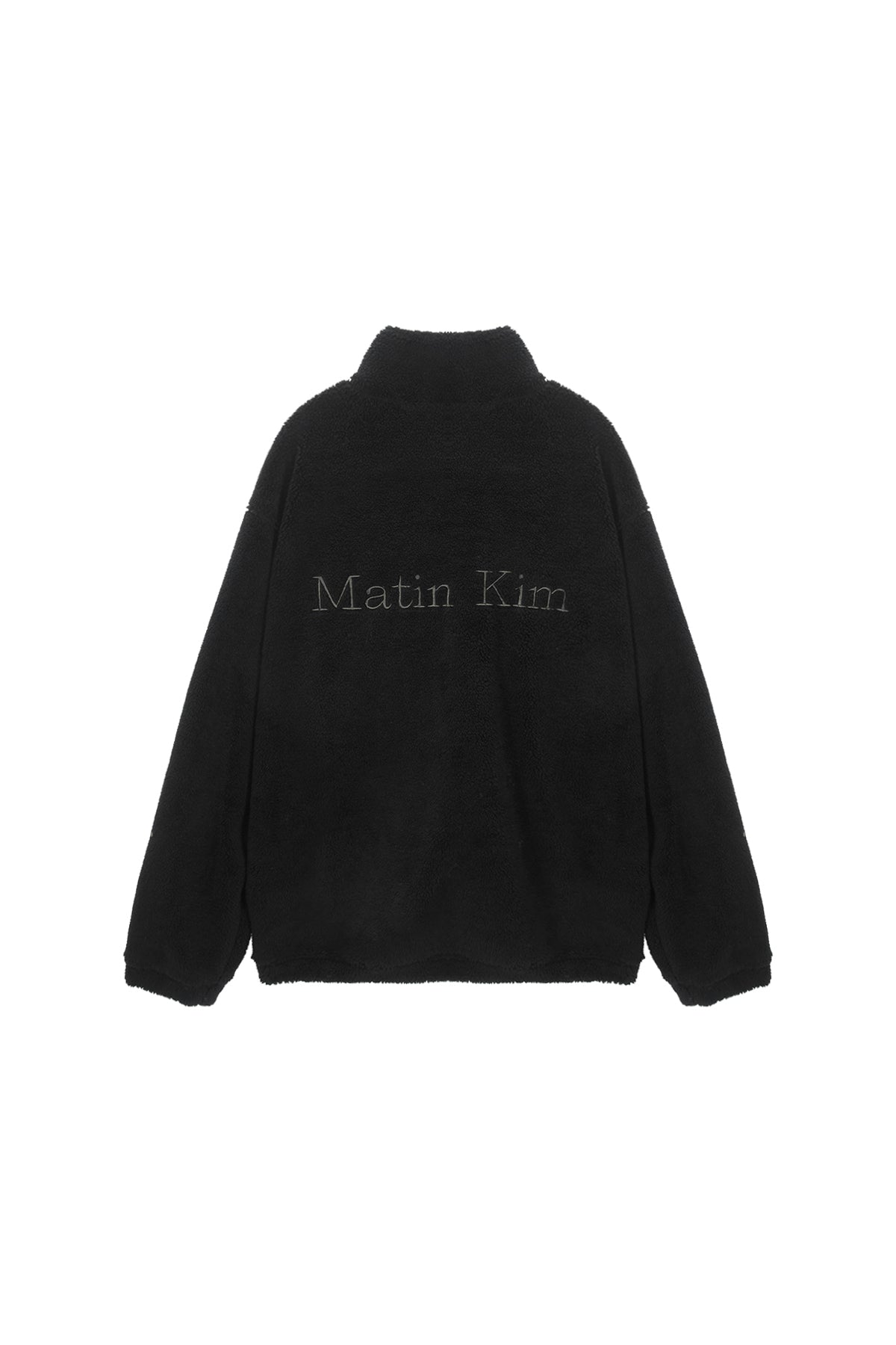 MATIN KIM -  MATIN FLEECE HIGH NECK JUMPER IN BLACK