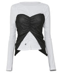 FLAREUP - Bustier Layered Long Sleeve / White