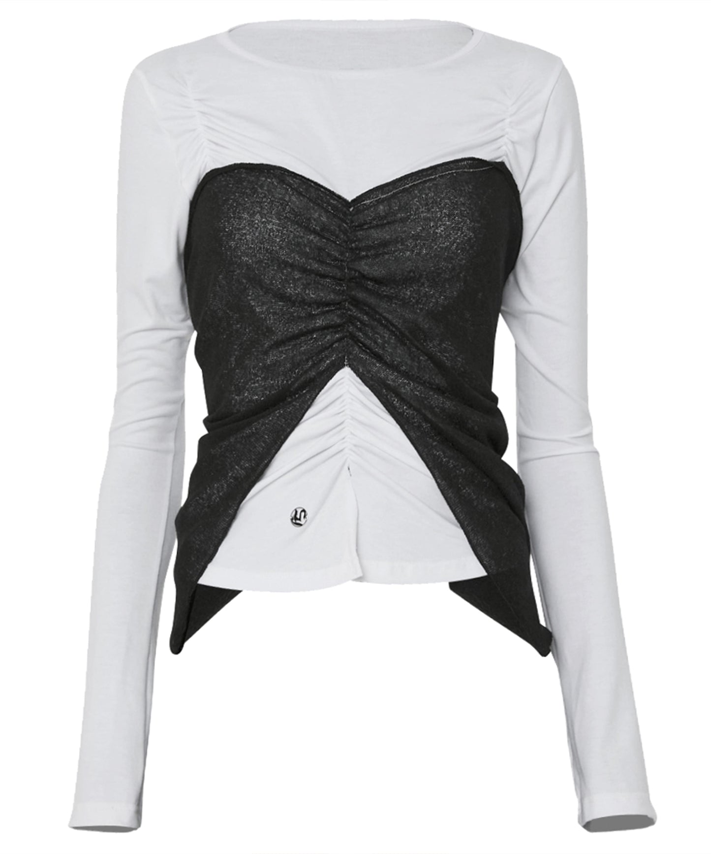 FLAREUP - Bustier Layered Long Sleeve / White