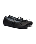 ROCKFISH WEATHERWEAR- SQUARE TOE TWO STRAP MARYJANES(SATIN) - BLACK 31/3 dispatch