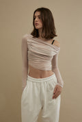 THREETIMES -  Drape top pink