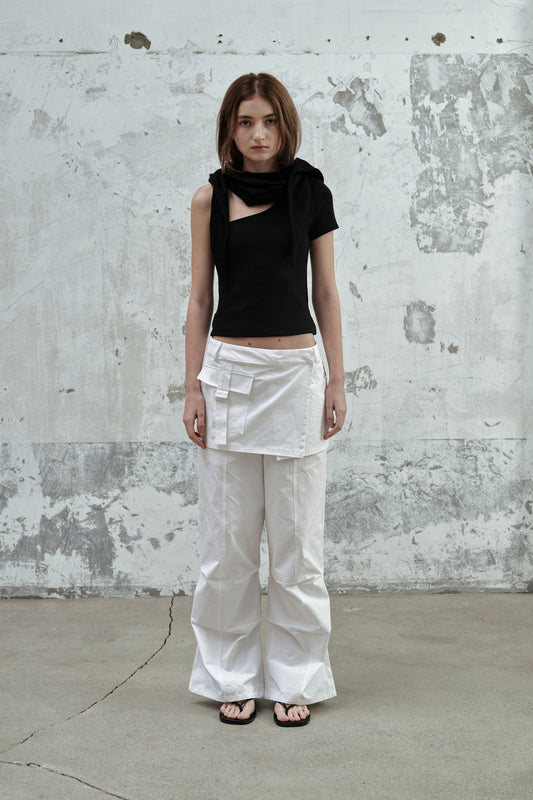 CERRIC -  2WAY SKIRT PANTS / WHITE